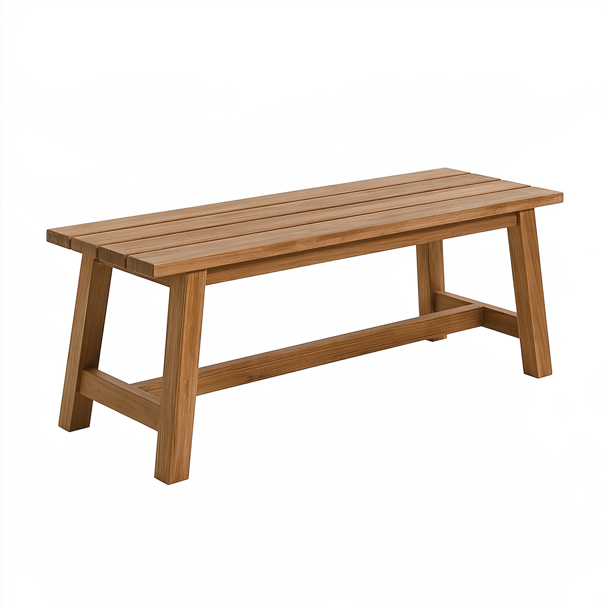 Panca da giardino 120 x 35 x 45 cm in legno marrone con seduta a doghe