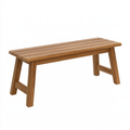 Panca 120 x 40 x 45 cm in legno marrone - design a doghe per giardino