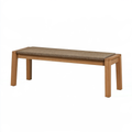 Panca 120 x 40 x 45 cm in legno e tessuto marrone stile moderno